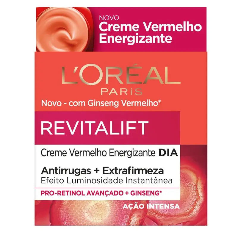 L'Oréal Paris Revitalift Energising Red Day Cream - With Red Ginseng - 50 Ml