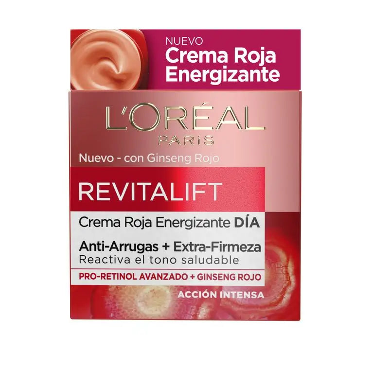 L'Oréal Paris Revitalift Energising Red Day Cream - With Red Ginseng - 50 Ml