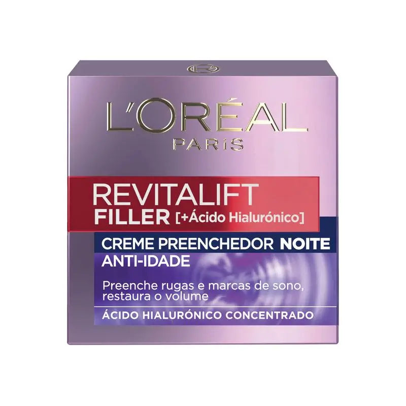 L'Oréal Paris Revitalift Filler Night Replenishing Cream [+Hyaluronic Acid]-50Ml