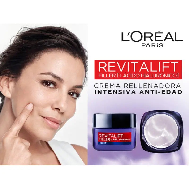 L'Oréal Paris Revitalift Filler Night Replenishing Cream [+Hyaluronic Acid]-50Ml