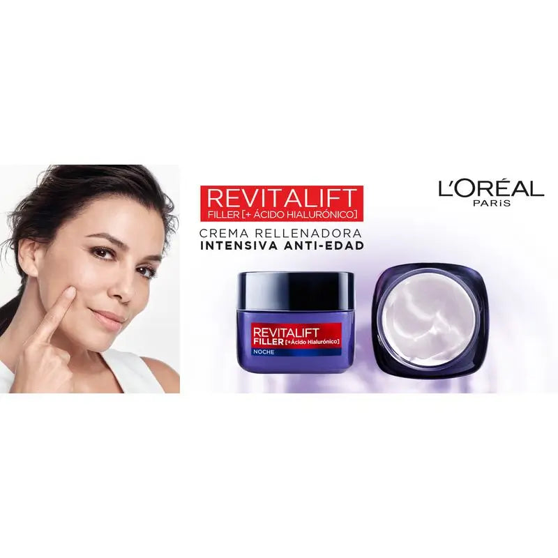 L'Oréal Paris Revitalift Filler Night Replenishing Cream [+Hyaluronic Acid]-50Ml