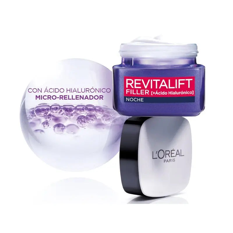 L'Oréal Paris Revitalift Filler Night Replenishing Cream [+Hyaluronic Acid]-50Ml