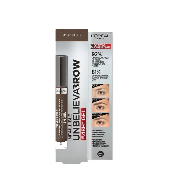 L'Oréal Paris Unbelieva Brow Gel Long Lasting Brow Gel 3.0 Brunette