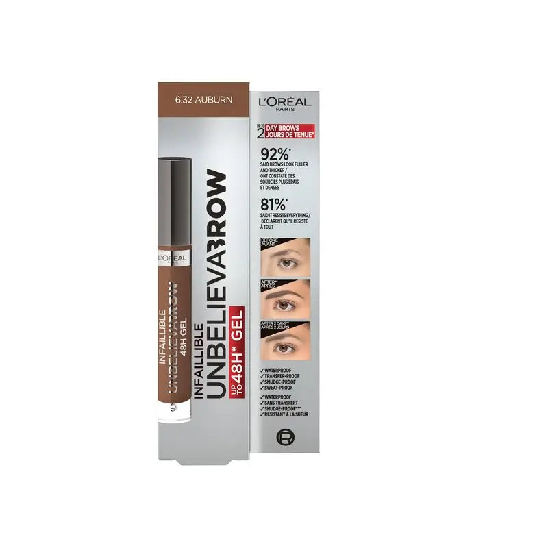 L'Oréal Paris Unbelieva Brow Long Lasting Brow Gel 6.3 Auburn