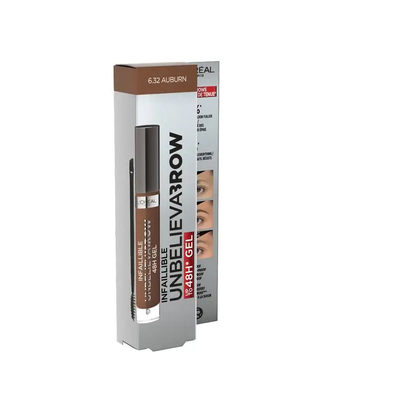 L'Oréal Paris Unbelieva Brow Long Lasting Brow Gel 6.3 Auburn