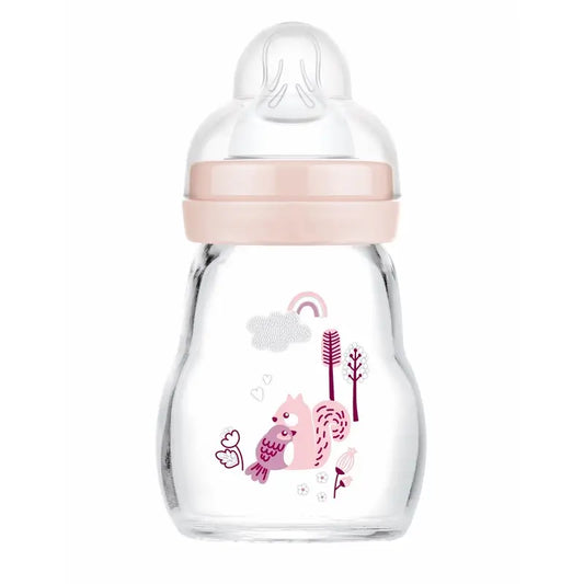 Mam Baby Crystal Baby Bottle Feel Good Matt Pink, 170Ml