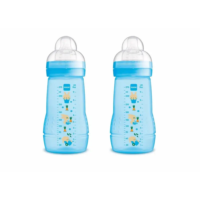 Mam Baby Easy Active Baby Bottle Bright Blue, 2X270Ml