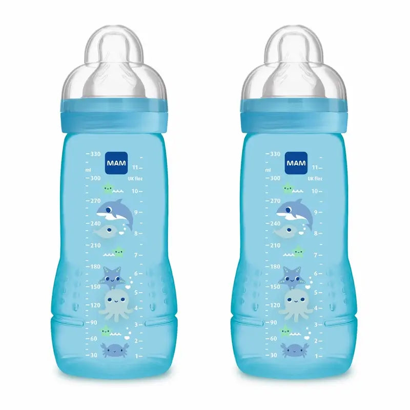 Mam Baby Baby Easy Active Bottle Bright Blue, 2X330Ml