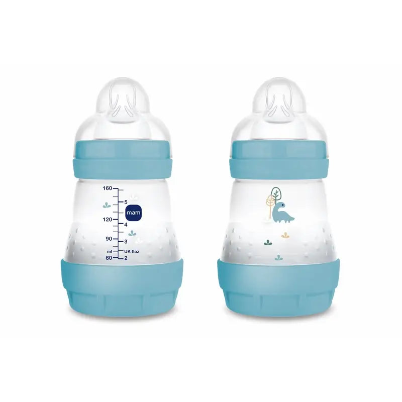 Mam Baby Easy Start Anti-Colic Bottle Blue Matt, 2X160Ml