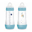 Mam Baby Easy Start Feeding Bottle Anti-Colic Blue Matt, 2X320Ml