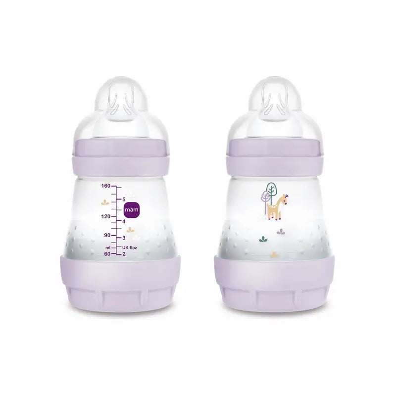 Mam Baby Easy Start Feeding Bottle Anti-Colic Matt Pink, 2X160Ml