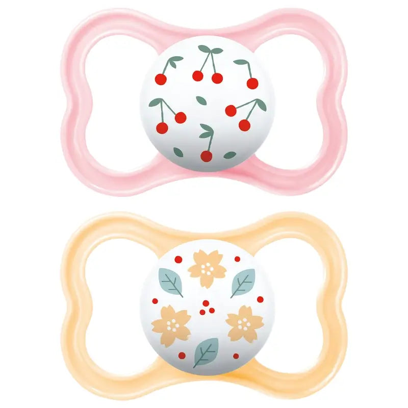 Mam Baby Pacifier Air Silicone Pink +16M, 2 Units