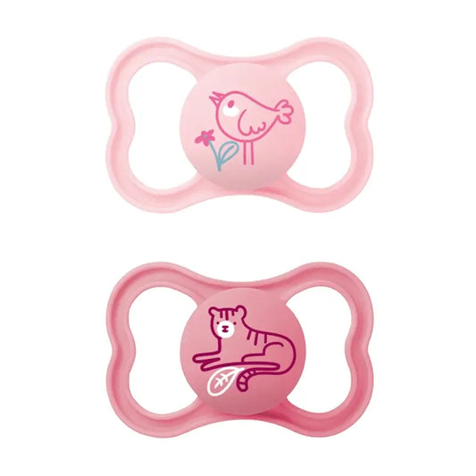 Mam Baby Pacifier Air Silicone Pink +6M, 2 Units