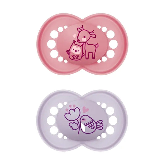 Mam Baby Original Silicone Pacifier Pink +6M, 2 Units