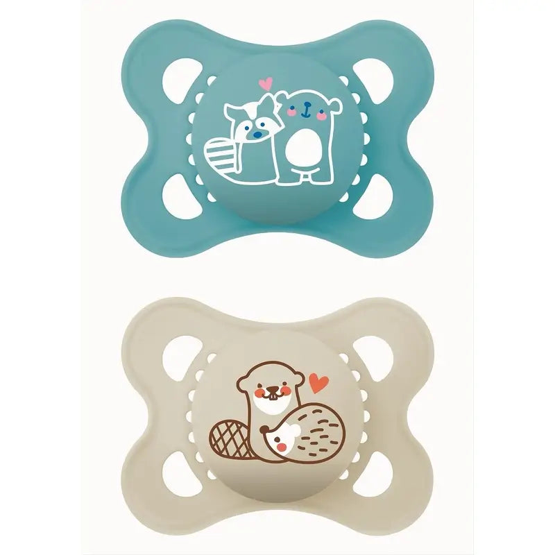 Mam Baby Pacifier Original Start Latex Blue 2-6M, 2 Units