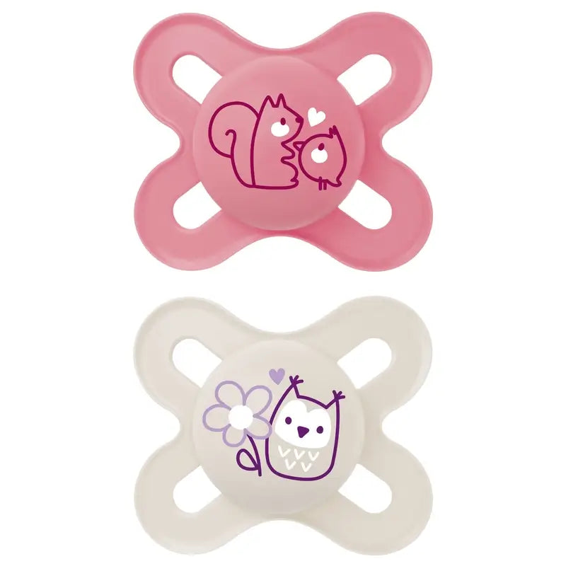 Mam Baby Pacifier Original Start Latex Pink 0-2M, 2 Units