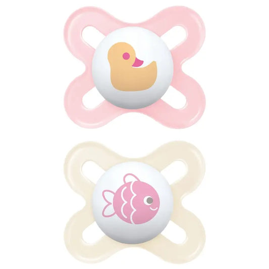 Mam Baby Pacifier Original Start Latex Pink 0-2M, 2 Units