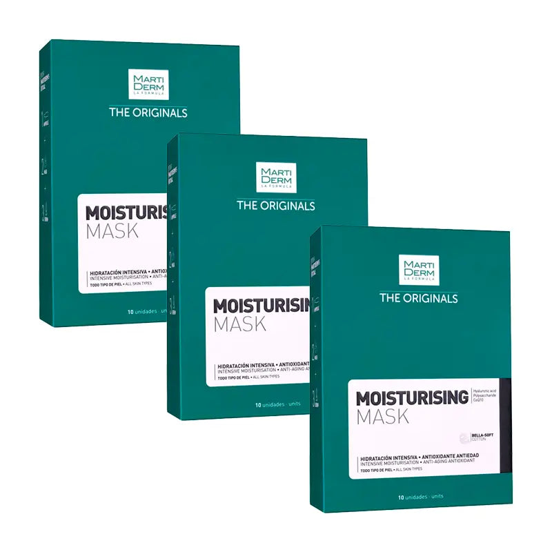 Martiderm Pack Moisturising Mask Intensive Moisturising, 3x10 units