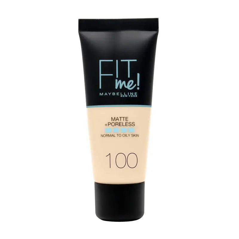 Maybelline New York Fit Me Matte & Refine Foundation Foundation Shade 100 Warm Ivory Matches Your Skin Tone & Texture Very Light - 30Ml