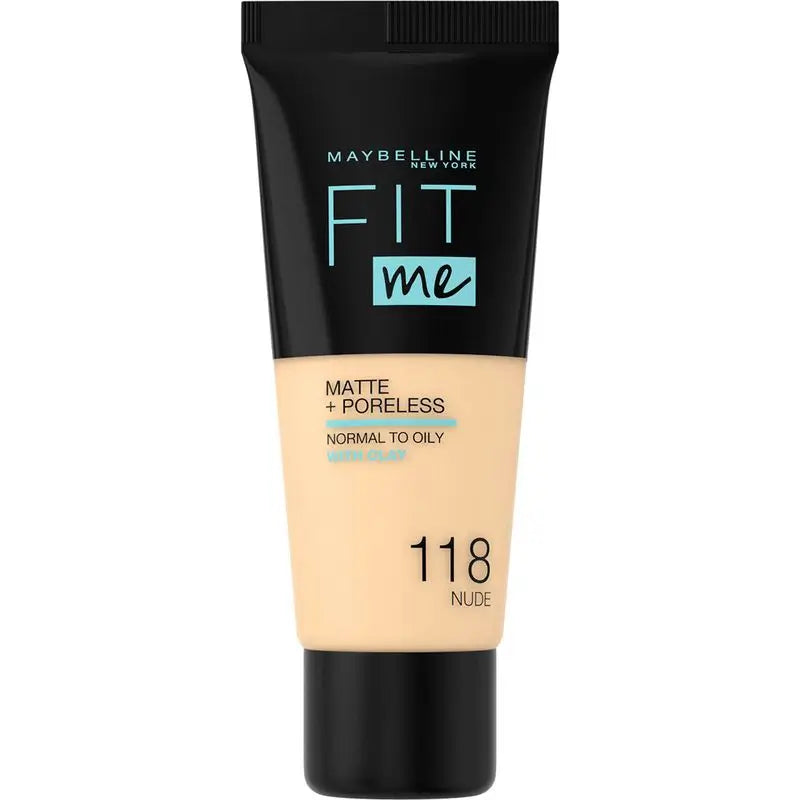 Maybelline New York Fit Me Matte & Refine Foundation Foundation Shade 118 Nude Matches Your Skin Tone & Texture - 30Ml