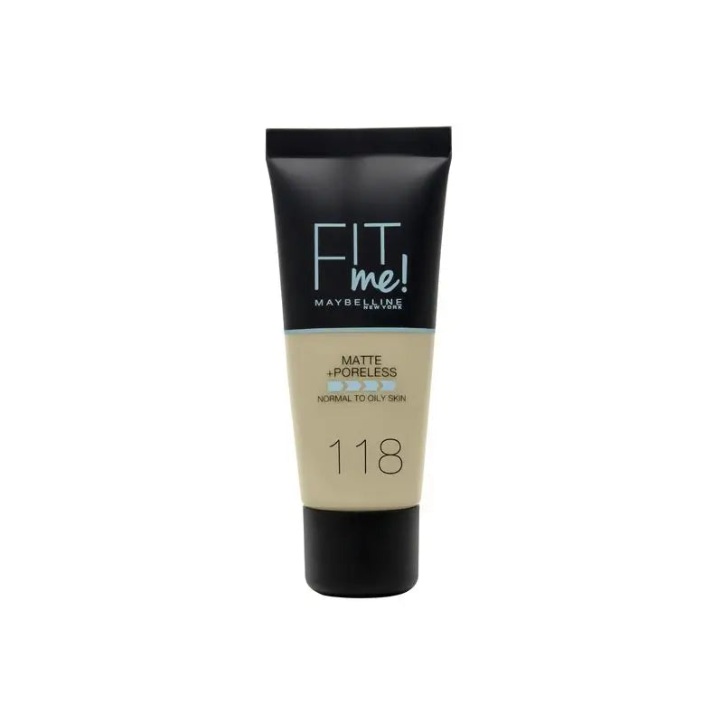 Maybelline New York Fit Me Matte & Refine Foundation Foundation Shade 118 Nude Matches Your Skin Tone & Texture - 30Ml