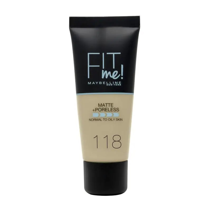 Maybelline New York Fit Me Matte & Refine Foundation Foundation Shade 118 Nude Matches Your Skin Tone & Texture - 30Ml