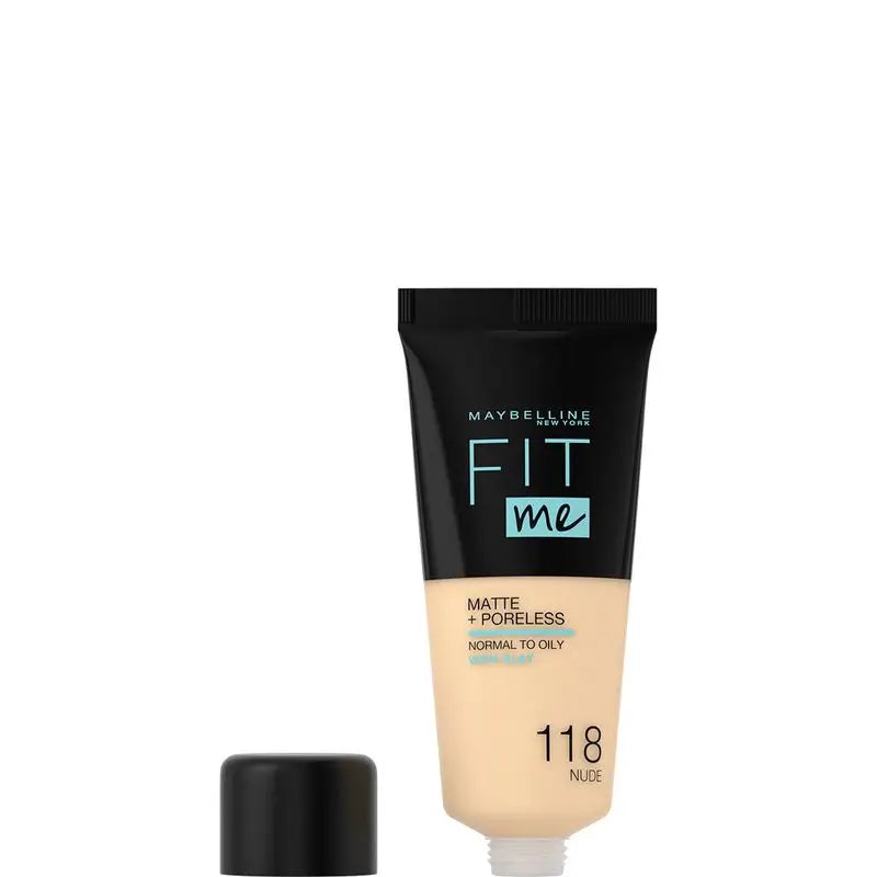 Maybelline New York Fit Me Matte & Refine Foundation Foundation Shade 118 Nude Matches Your Skin Tone & Texture - 30Ml