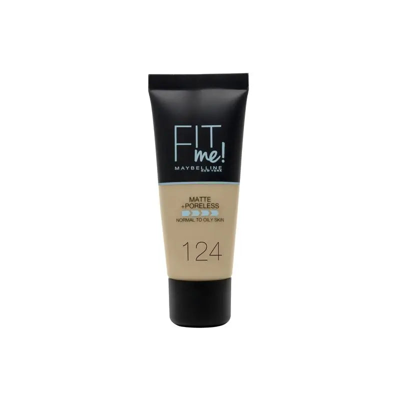 Maybelline New York Fit Me Matte & Refine Foundation Foundation Shade 124 Soft Sand Matches Your Skin Tone & Texture Medium Light - 30Ml