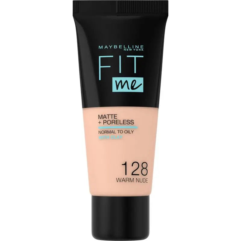 Maybelline New York Fit Me Matte & Refine Foundation Foundation Shade 128 Warm Nude Matches Your Skin Tone & Texture Medium Light - 30Ml