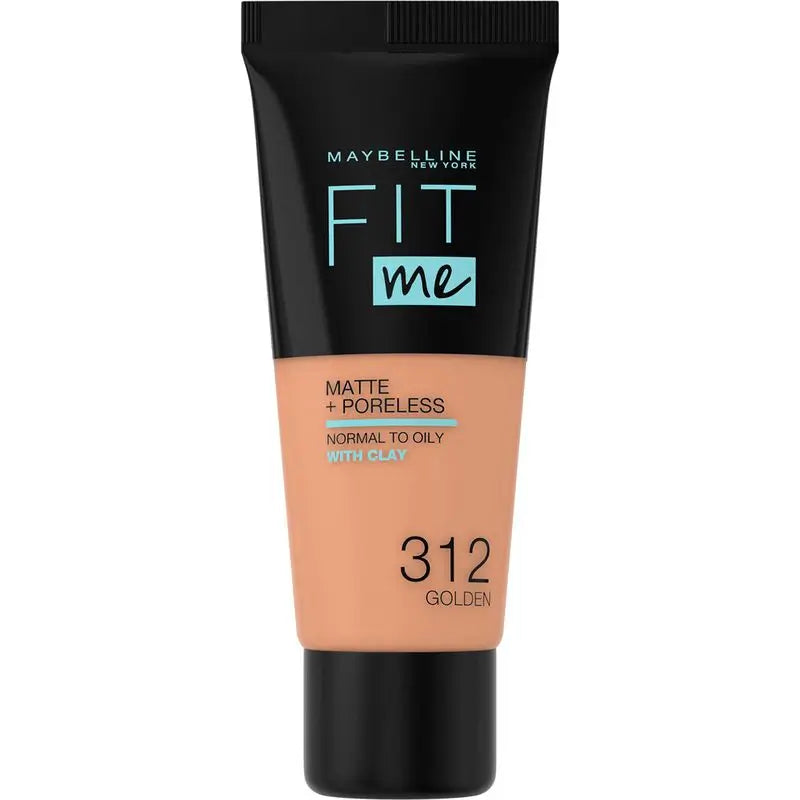 Maybelline New York Fit Me Matte & Refine Foundation Foundation Shade 312 Golden Calca Your Tone & Texture Medium Dark Skin - 30Ml