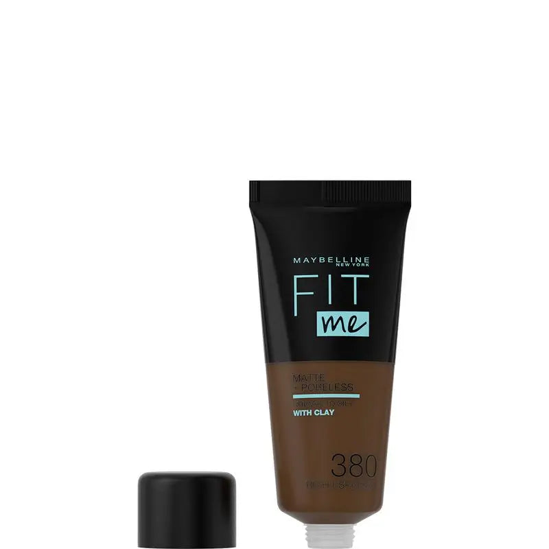 Maybelline New York Fit Me Matte & Refine Foundation Foundation Shade 380 Rich Expresso Calca Your Tone & Texture Very Dark Skin - 30Ml