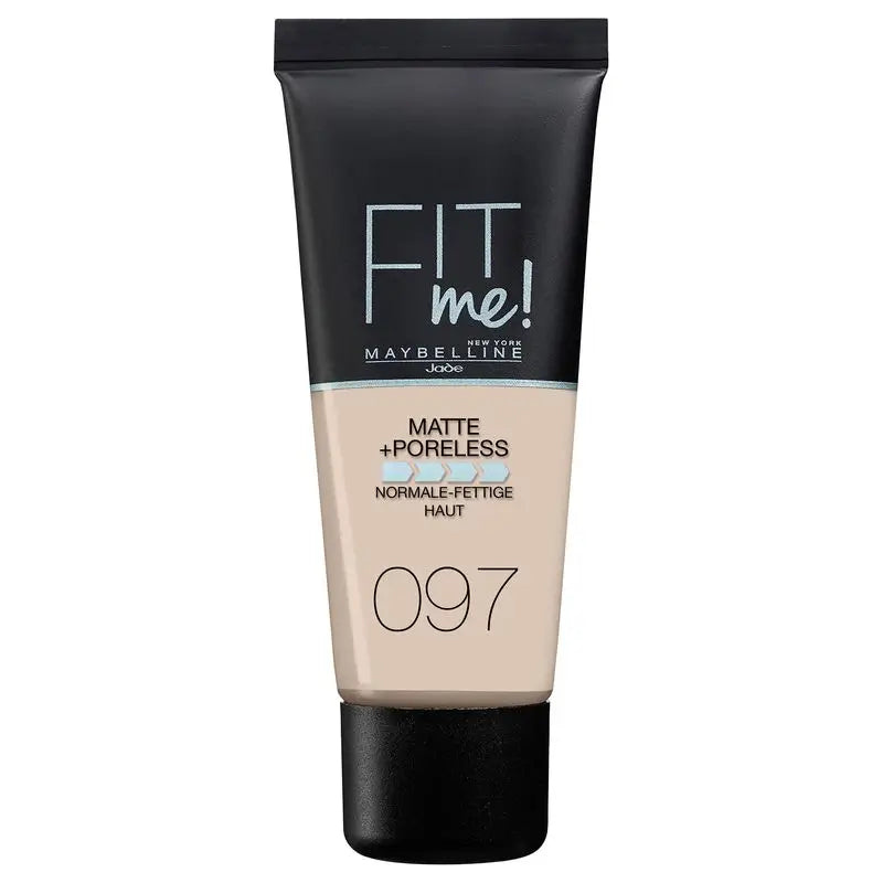 Maybelline New York Fit Me Matte & Refine Foundation Foundation Shade 97 Natural Porcelain, Very Light Texture - 30Ml