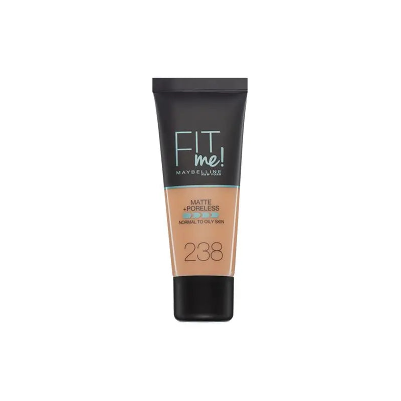 Maybelline New York Fit Me Matte & Refine Pores Shade 238 Rich Tan Foundation Matches Your Tone & Texture Medium Skin Tones - 30Ml