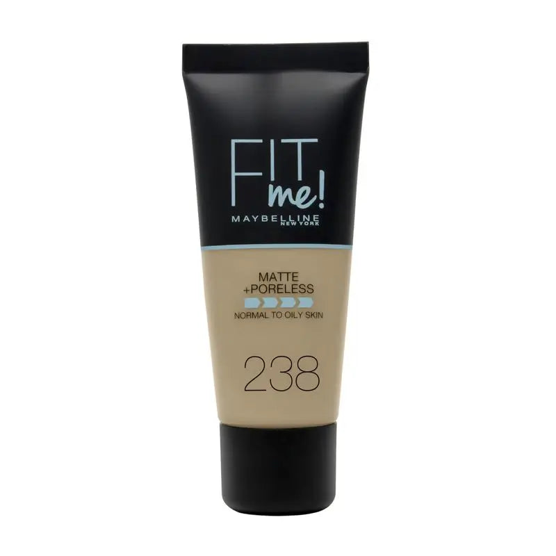 Maybelline New York Fit Me Matte & Refine Pores Shade 238 Rich Tan Foundation Matches Your Tone & Texture Medium Skin Tones - 30Ml