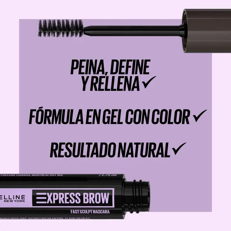 Maybelline New York Brow Fast Sculpt Mascara, Shade 02 Soft Brown