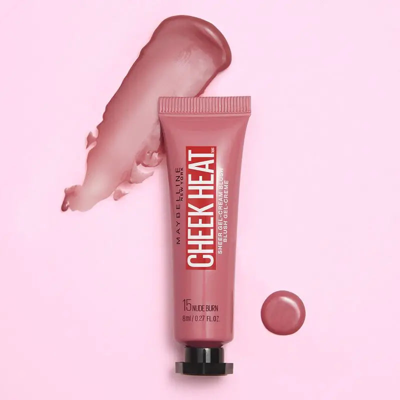 Maybelline New York Cheek Heat All-In-1 Blush Cream Blusher 15 Nude Burn