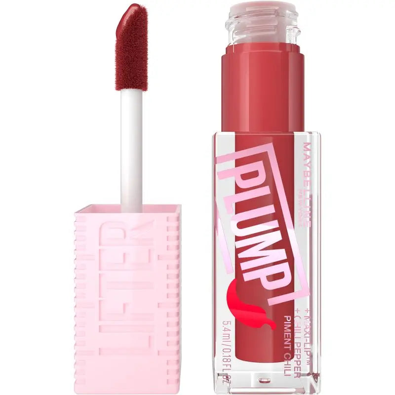 Maybelline New York Lifter Plump with Chili Pepper and Hyaluronic Acid, Shade 006 Hot Chilli