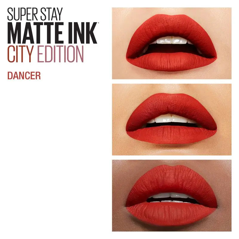 Maybelline New York Superstay Matte Lipstick Long Wear Superstay Matte Ink City Edition Shade 118 Dancer Colour Red