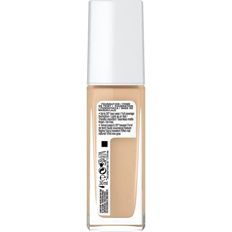 Maybelline New York Superstay Activewear 30H Long-wearing, high coverage foundation. Shade 22 Light Basque