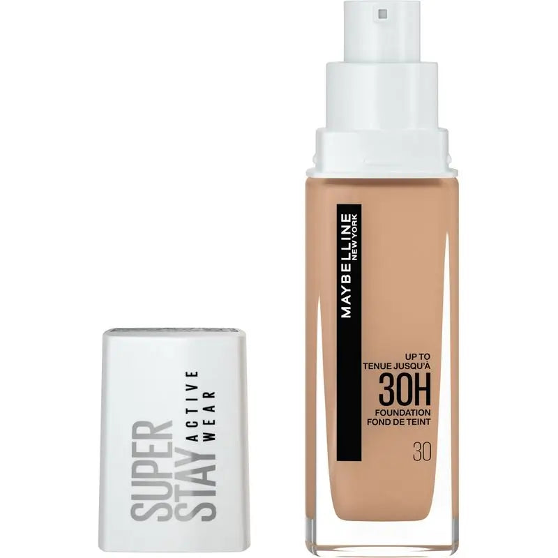 Maybelline New York Superstay Activewear 30H Makeup Base Long Lasting and High Coverage. Shade 30 Sand.