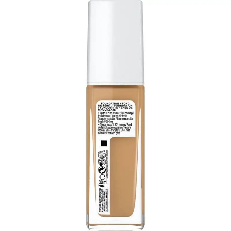 Maybelline New York Superstay Activewear 30H Long-wearing, high coverage foundation. Shade 34 Soft Bronze.