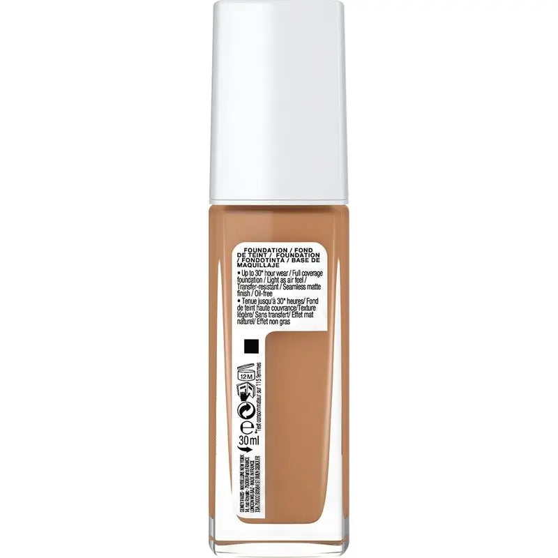 Maybelline New York Superstay Activewear 30H Foundation Long Lasting and High Coverage. Shade 48 Sun Beige.