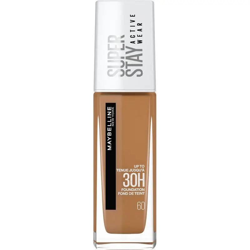 Maybelline New York Superstay Activewear 30H Makeup Base Long Lasting and High Coverage. Shade 60 Caramel.