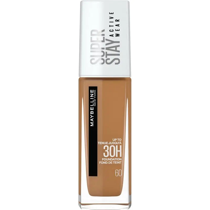 Maybelline New York Superstay Activewear 30H Makeup Base Long Lasting and High Coverage. Shade 60 Caramel.