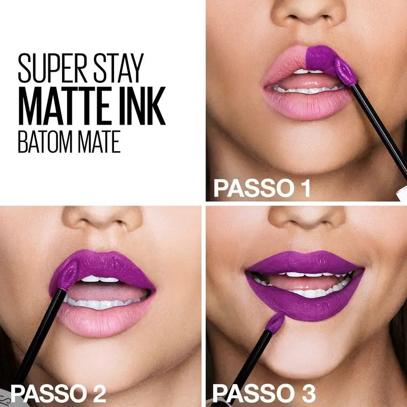 Maybelline New York Superstay Matte Ink Long Wear Matte Lipstick Shade 35 Creator Colour Purple