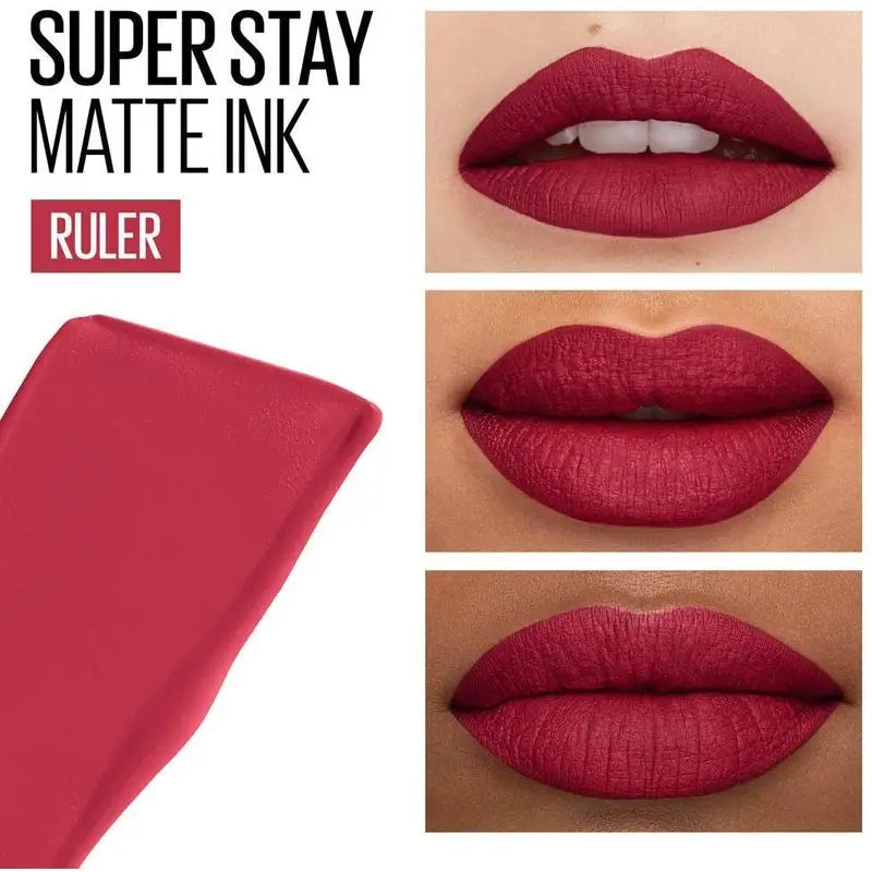 Maybelline New York Superstay Matte Ink Long Wear Matte Lipstick Shade 80 Ruler Colour Red