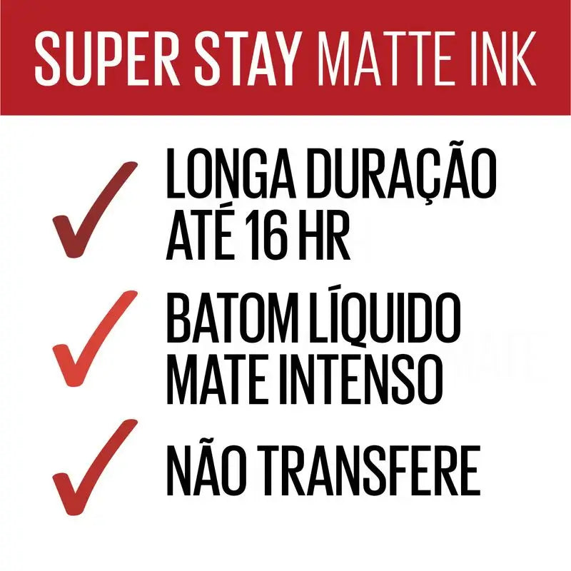 Maybelline New York Superstay Matte Ink Long Wear Matte Lipstick Shade 80 Ruler Colour Red