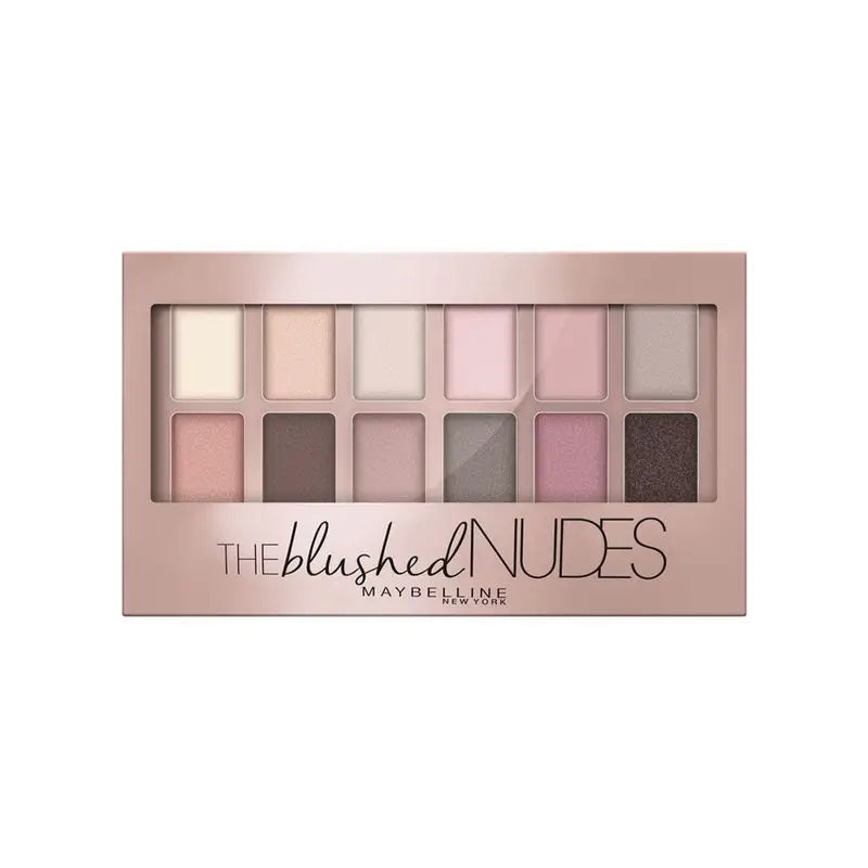 Maybelline New York The Blushed Nudes Eyeshadow Palette 12 shades of nude and pink, 9,6 g