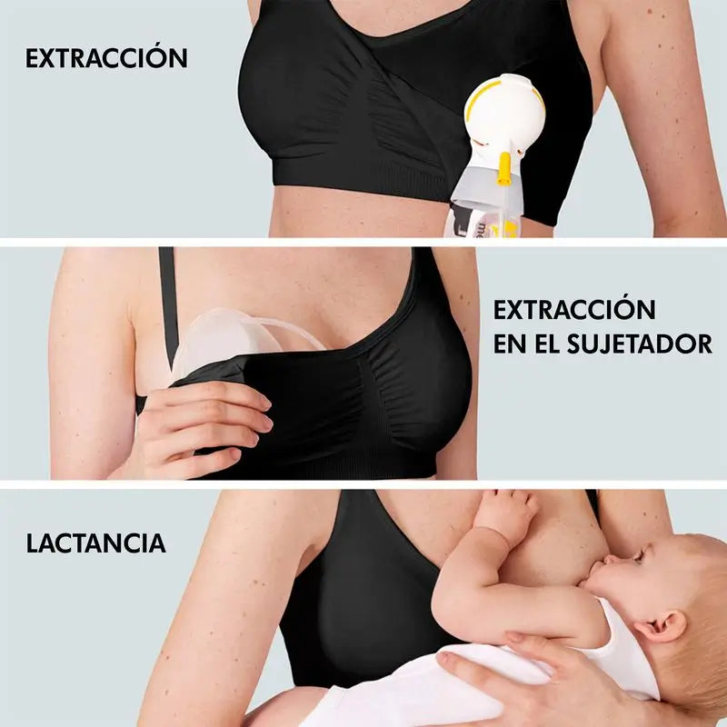 Medela Breastfeeding & Expressing Bra 3 In 1 Black S, 1 pc.