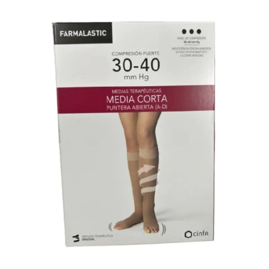 Farmalastic Short Stocking Strong Compression Open Toe Short, Large Size